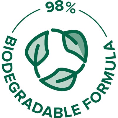98% biologisk nedbrytbar formula
